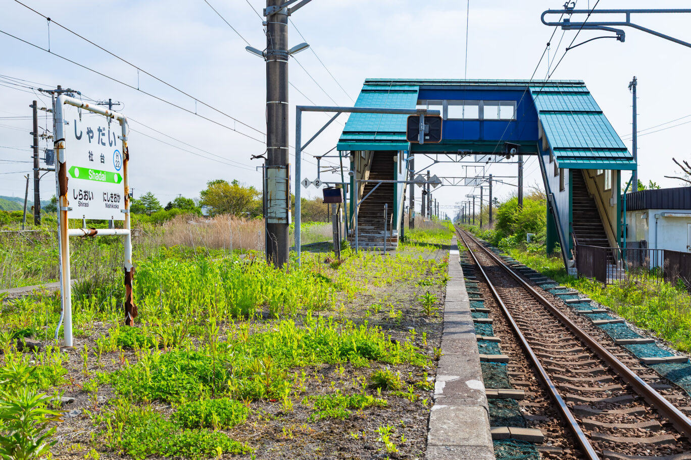 JR室蘭本線・社台駅（北海道：2025年5月）