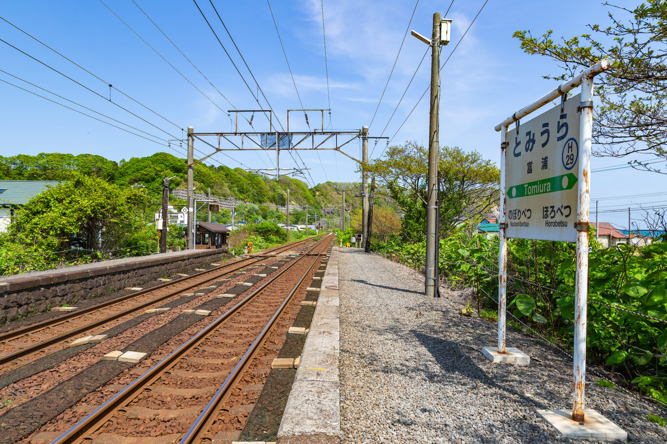 JR室蘭本線・富浦駅（北海道：2025年5月）