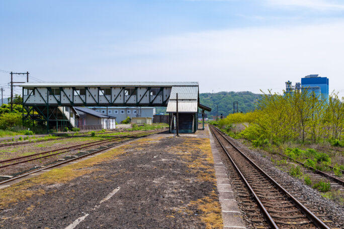 JR室蘭本線・元輪西駅（北海道：2025年5月）