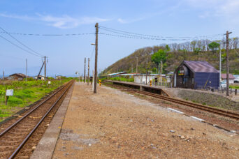 JR室蘭本線・黄金駅(北海道:2025年5月)