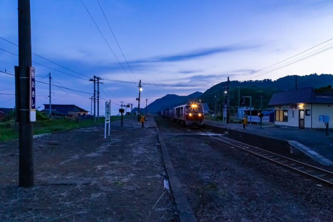 JR室蘭本線・大岸駅（北海道：2025年5月）