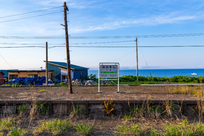 JR室蘭本線・大岸駅（北海道：2025年5月）