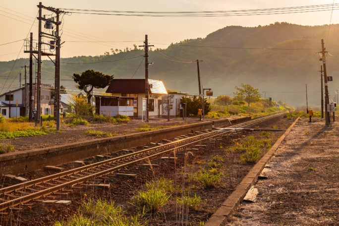 JR室蘭本線・大岸駅（北海道：2025年5月）