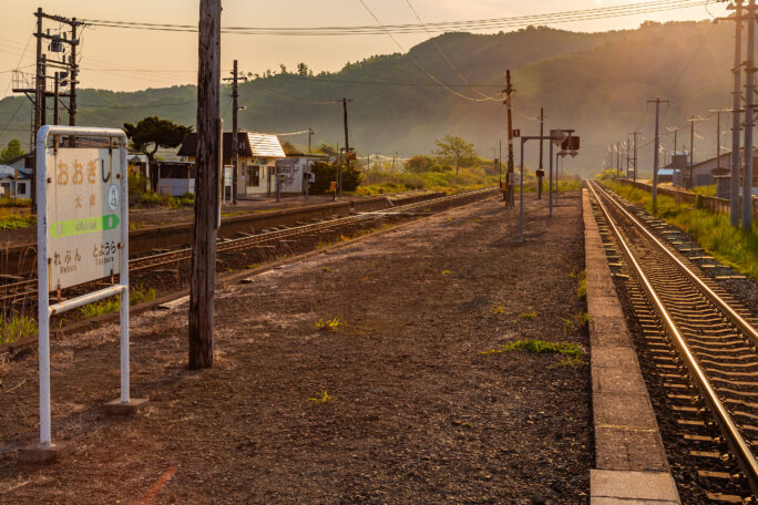 JR室蘭本線・大岸駅（北海道：2025年5月）
