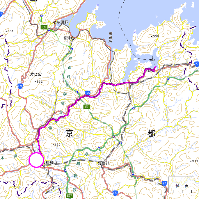 ルート図：ちゃり鉄26号0日目