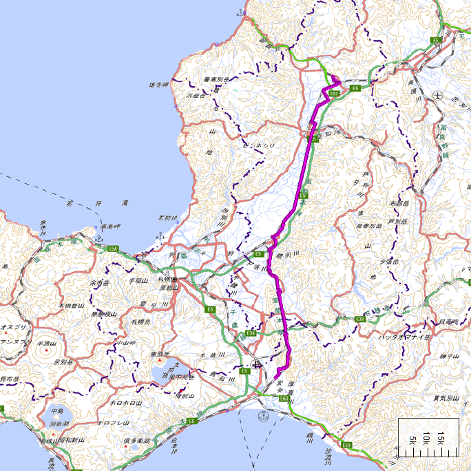 ルート図：ちゃり鉄26号4日目
