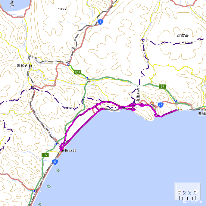 ルート図：ちゃり鉄26号7日目
