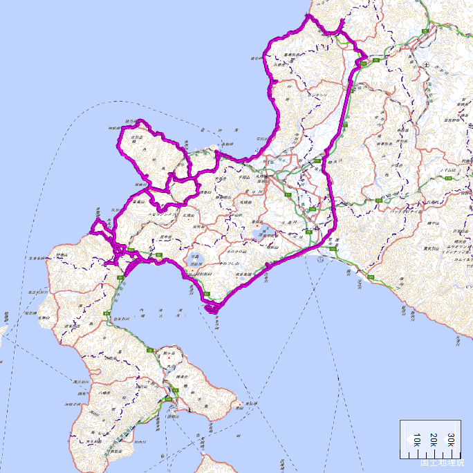 ルート図:ちゃり鉄26号北海道全図