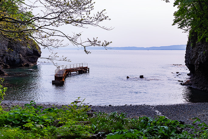 最後に全景を眺めて岩屋浜を後にした