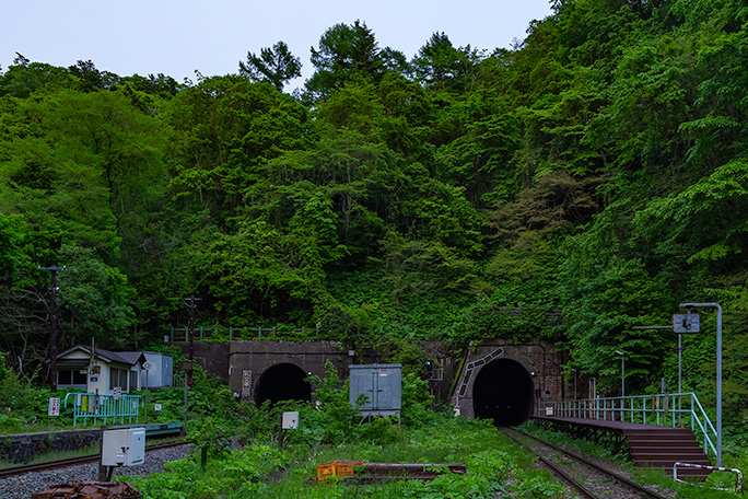 この日一日、人影を見ることもなく暮れていく小幌駅