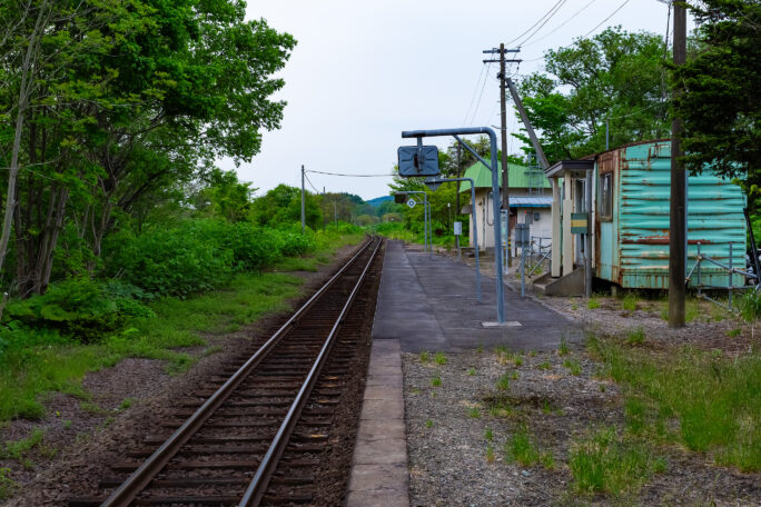 JR函館本線・二股駅（北海道：2025年5月）