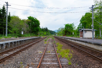 JR函館本線・熱郛駅(北海道:2025年5月)