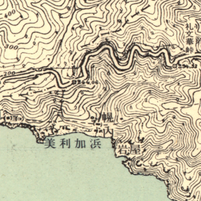 旧版地形図:小幌駅周辺(1956年11月30日発行)地形図:小幌駅付近(2023年3月)