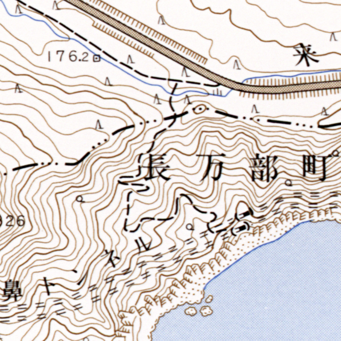 旧版地形図：鼠が鼻トンネル・辺加牛トンネル付近（1980年4月30日）