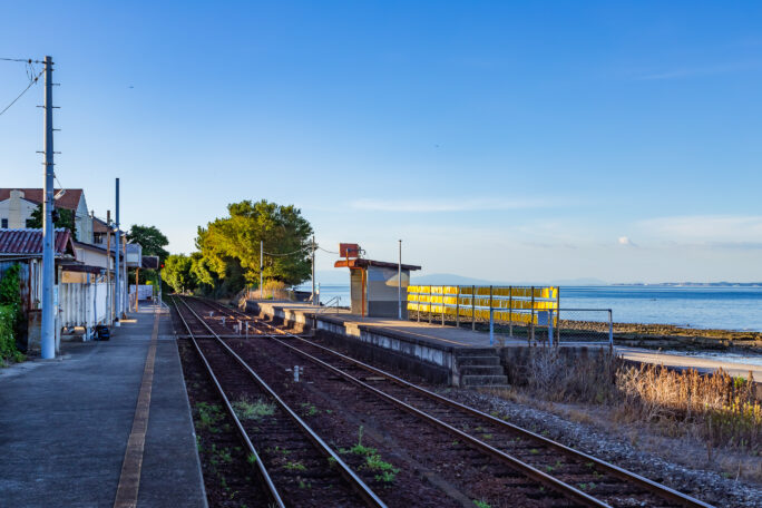 島原鉄道鉄道線・大三東駅（長崎県：2025年7月）
