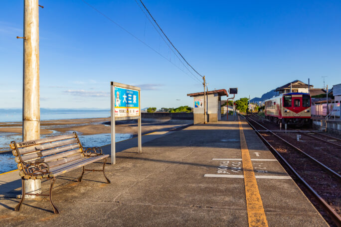 島原鉄道鉄道線・大三東駅（長崎県：2025年7月）