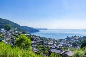 長崎半島・太田尾集落付近から望む橘湾(長崎県:2025年8月)