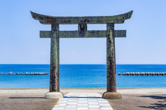 長崎半島・川原大池・池の御前神社鳥居(長崎県:2025年8月)