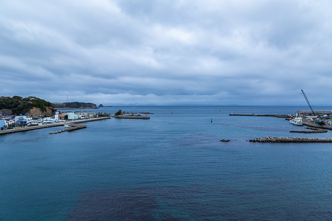 城ヶ島大橋を渡りながら東側の展望写真を撮影