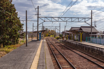近江鉄道本線・桜川駅（滋賀県：2025年11月）