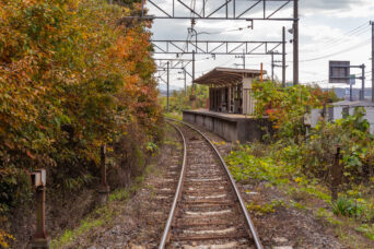 近江鉄道本線・京セラ前駅（滋賀県：2025年11月）