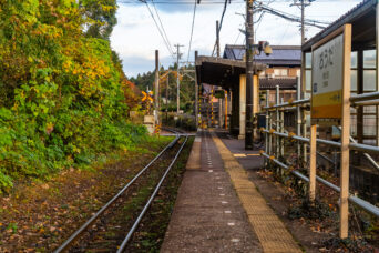 三岐鉄道北勢線・麻生田駅（三重県：2025年12月）
