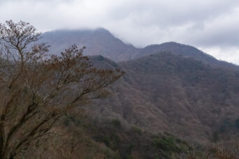 鈴鹿山地・治田峠付近から望む藤原岳方面（滋賀県・三重県：2025年12月）