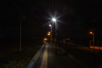 近江鉄道本線・河辺の森駅(滋賀県:2025年12月)