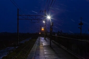 近江鉄道本線・河辺の森駅(滋賀県:2025年12月)