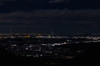 北勢・湯の山温泉から望む四日市市街(三重県:2025年12月)