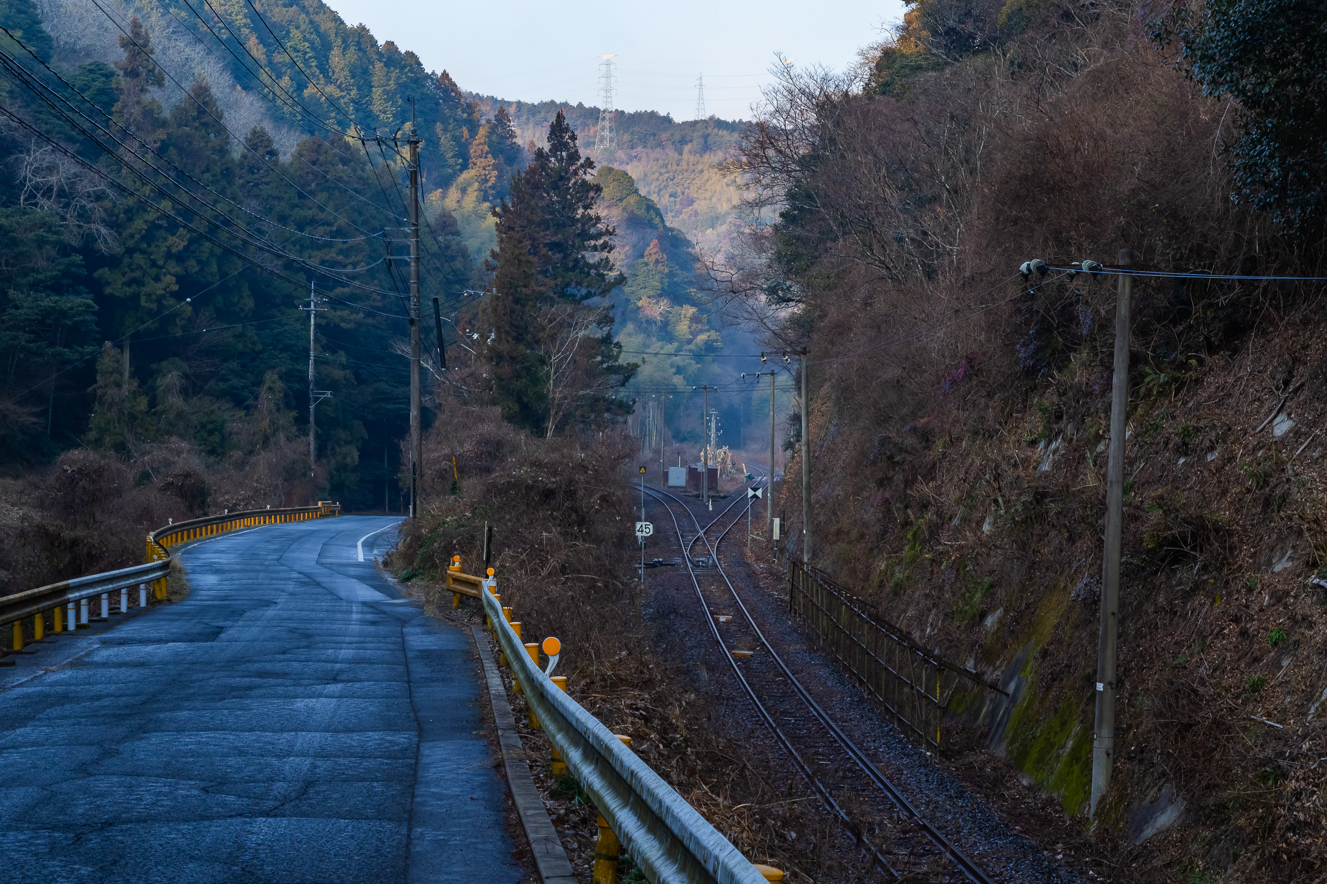 JR岩徳線・錦川鉄道錦川清流線・森ヶ原信号場(山口県:2026年1月)