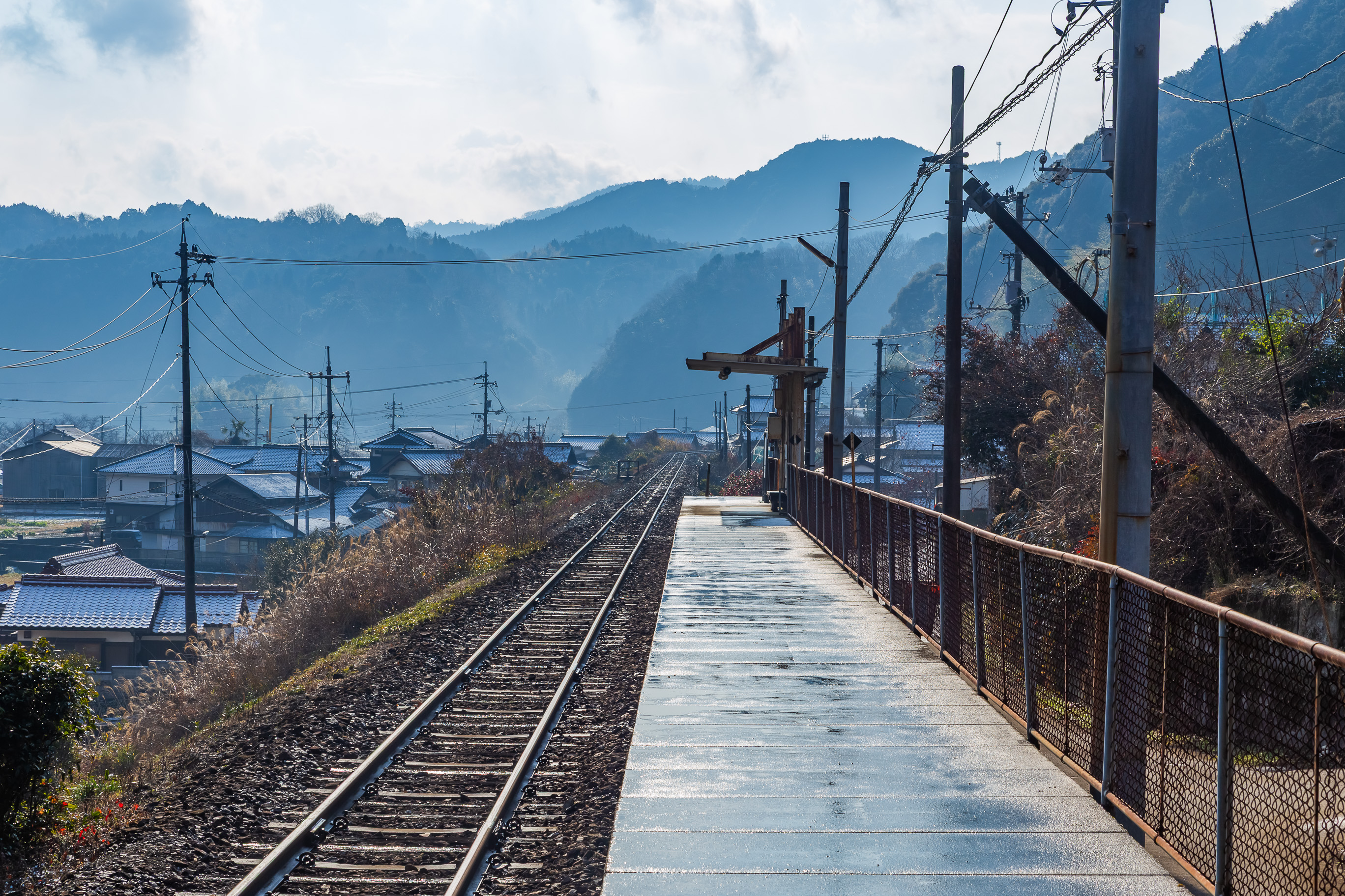 錦川鉄道錦川清流線・行波駅(山口県:2026年1月)