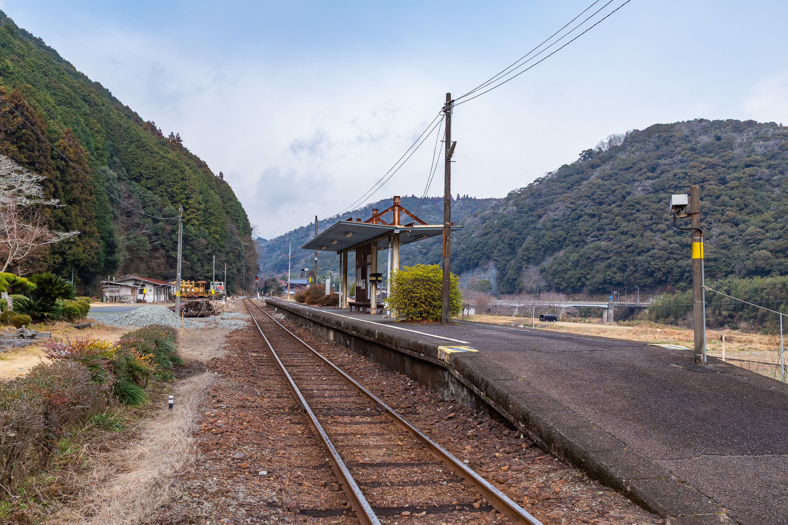 錦川鉄道錦川清流線・北河内駅(山口県:2026年1月)