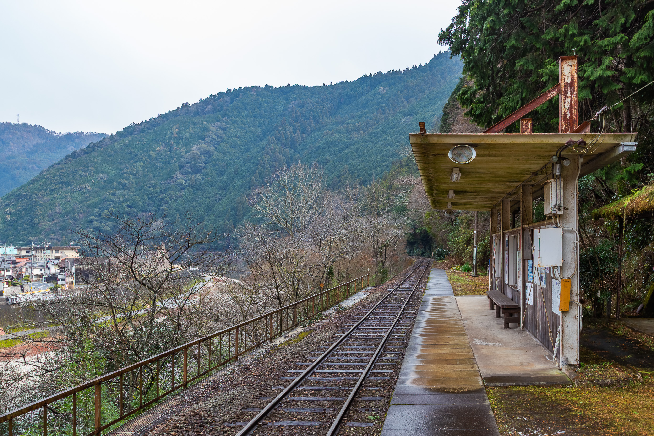 錦川鉄道錦川清流線・南桑駅(山口県:2026年1月)