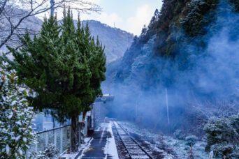 錦川鉄道錦川清流線・根笠駅（山口県：2026年1月）