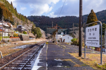 錦川鉄道錦川清流線・河山駅（山口県：2026年1月）