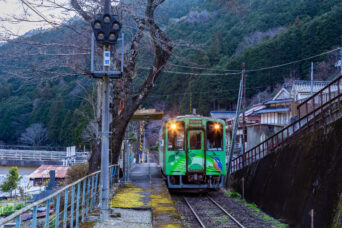 錦川鉄道錦川清流線・柳瀬駅（山口県：2026年1月）