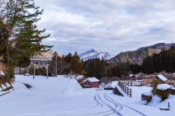 岩国・上沼田集落・神沼田神社と小五郎山（山口県：2026年1月）