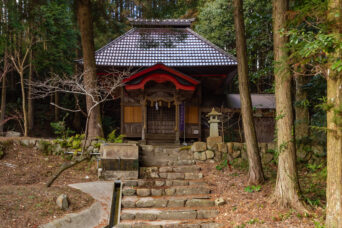 JR山口線・渡川駅付近・厳島神社（山口県：2026年1月）