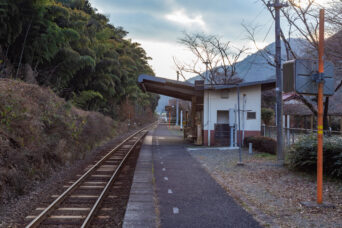 JR山口線・長門峡駅（山口県：2026年1月）