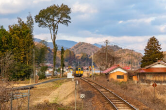JR山口線・長門峡駅・特急「スーパーおき」（山口県：2026年1月）