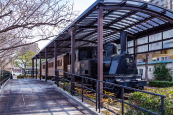 防石鉄道鉄道線・防府駅跡付近・防石鉄道記念広場（山口県：2026年1月）