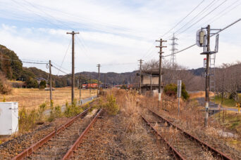 JR美祢線・鴨ノ庄信号場（山口県：2026年1月）