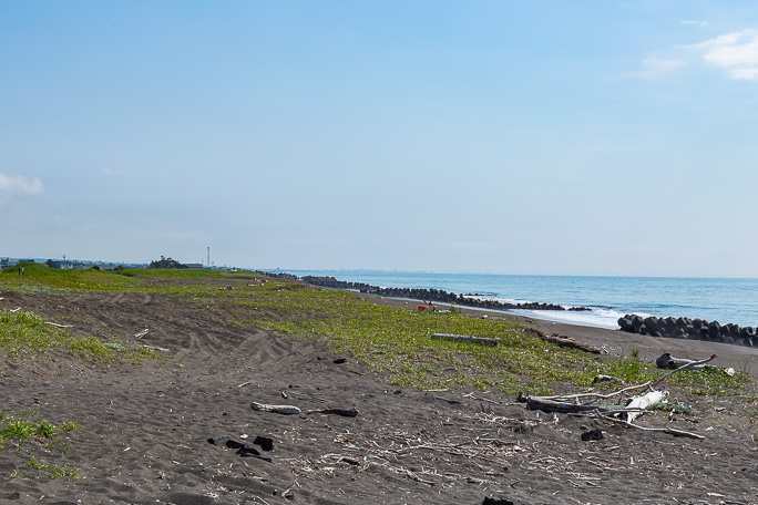 ヨコスト湿原付近の海岸は北海道太平洋岸らしい荒涼とした雰囲気