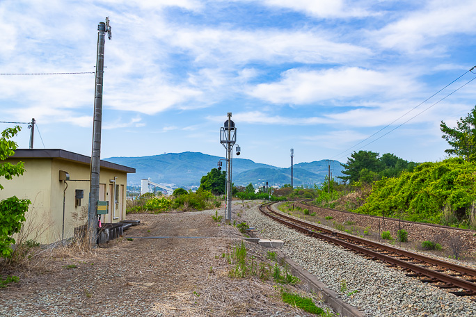 洞爺湖町に入る高台付近にある北入江信号場
