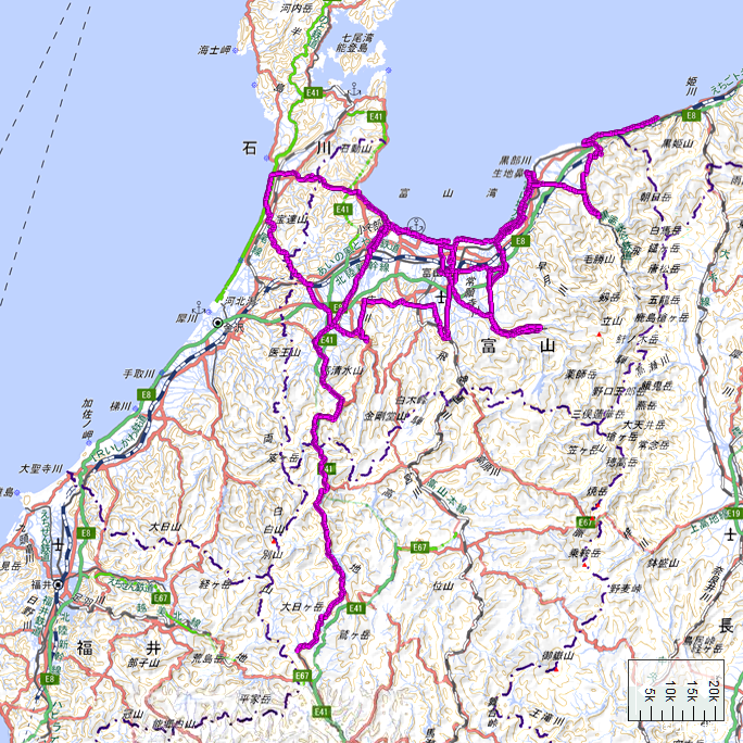 ルート図：ちゃり鉄30号全図（計画）
