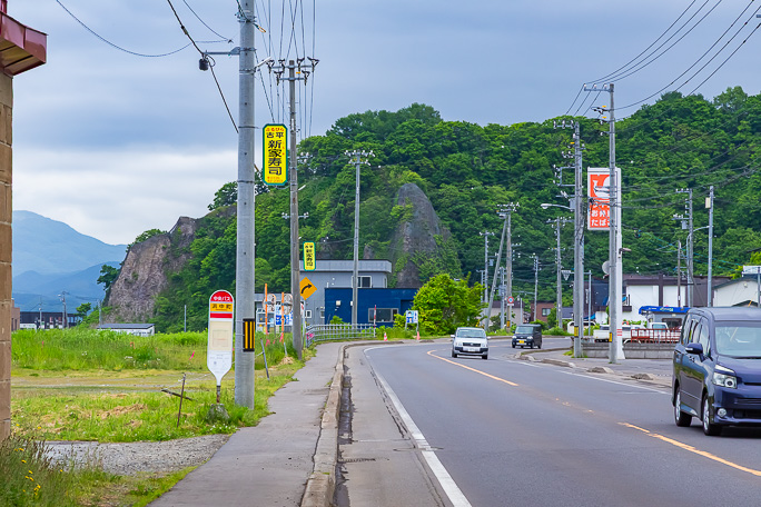 浜中駅跡の正確な位置は分からないが、付近にある浜中のバス停が参考になるだろう