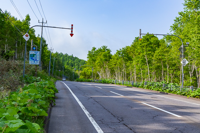 小樽市と赤井川村の境界付近も峠地形となっている