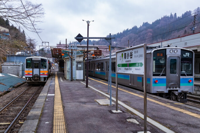 JR大糸線・南小谷駅（長野県：2026年3月）