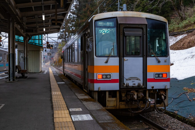 JR大糸線・南小谷駅（長野県：2026年3月）